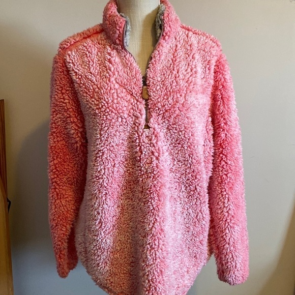 Simply southern 1/4 zip pullover pink faux fur size M - Picture 1 of 13